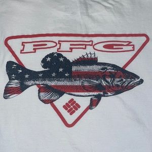 Men’s White Columbia PFG Tee
